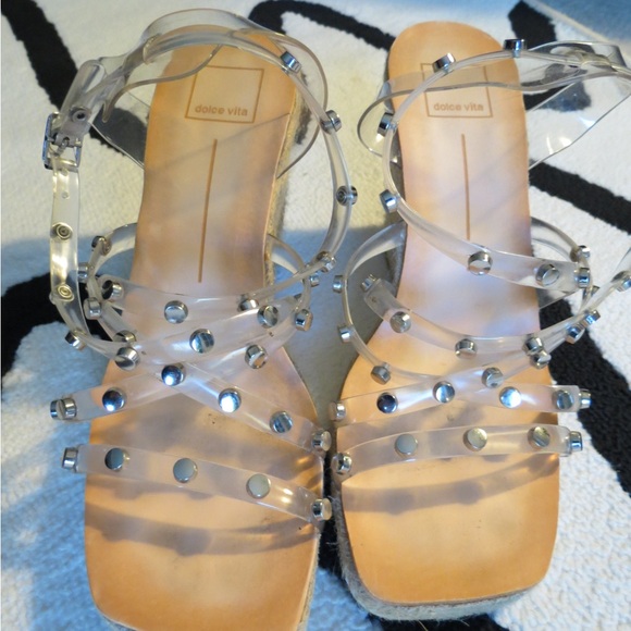 Dolce Vita Clear Studded Sandals - Picture 2 of 7